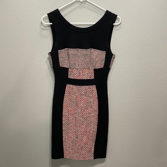 Anthropologie YOANA BARASCHI Colorblock Tweed Pencil Dress - Picture 2 of 11